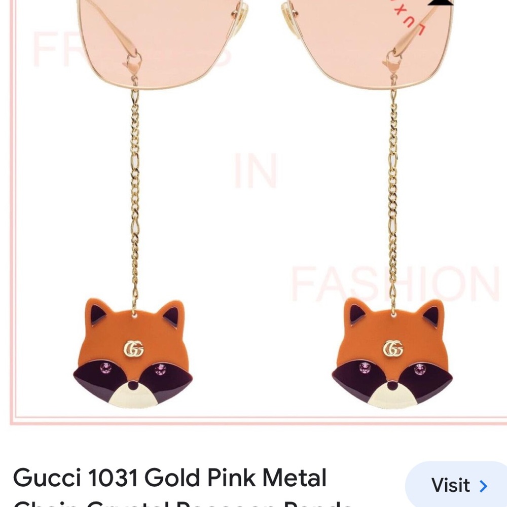 {NEW} $699 GUCCI pink gold metal glasses - 100% Authentic - Picture 4 of 16